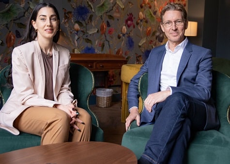 Gabriela Hersham and Professor Geoff Smith