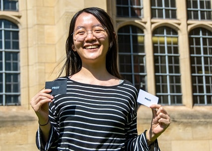 Lee Ling outside her university