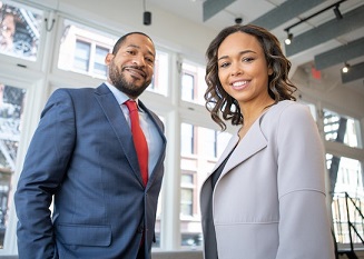 Businessman and woman of Millennial age