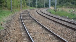 Empty railway tracks