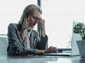 Businesswoman with headache