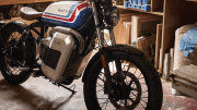 Motorcycle in workshop